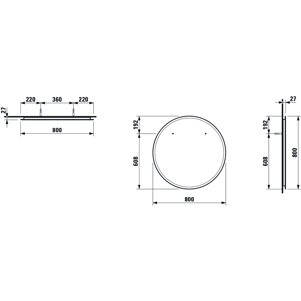 Veidrodis Laufen Frame 25 80 cm, su LED apšvietimu H4474339001441