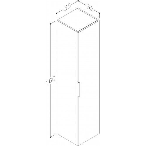 Ūkinė spintelė su 1 durelėmis Raguvos Baldai G-Line, grafitas, 35 cm, 25301222