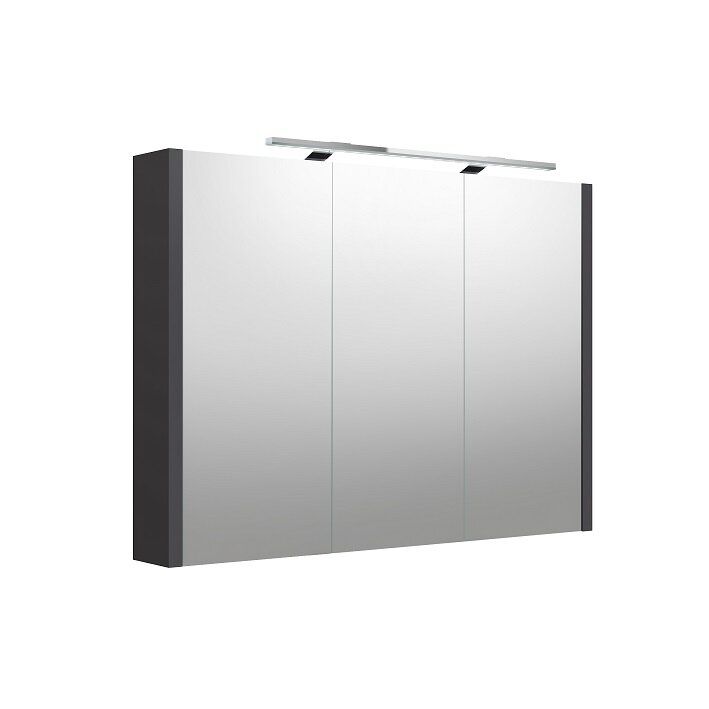 Veidrodinė spintelė su apšvietimu Kame Urban LED, IP44, pilka matinė, 100 cm, 2002705