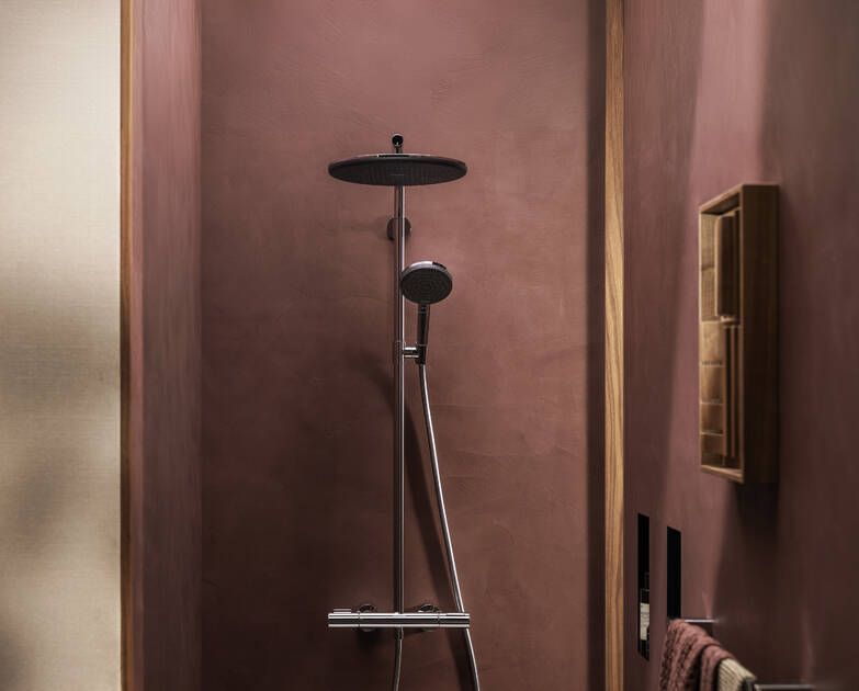 Termostatinė dušo sistema Hansgrohe Raindance Alive S Puro 300 1jet EcoSmart su Ecostat Element, chromas, 24593000 Termostatinė dušo sistema Hansgrohe Raindance Alive S Puro 300 1jet EcoSmart su Ecostat Element, chromas, 24593000