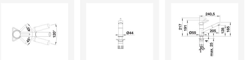 Plautuvės maišytuvas BLANCO KANO-S chrom HD
