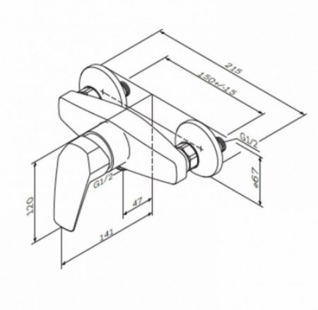Dušo maišytuvas AM.PM Gem