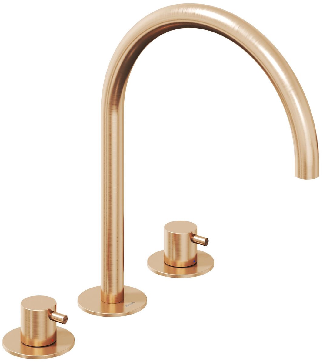 Praustuvo maišytuvas Ravak Espirit 270 mm, 3 dalių be dugno vožtuvo, Rose Gold Brushed X070349