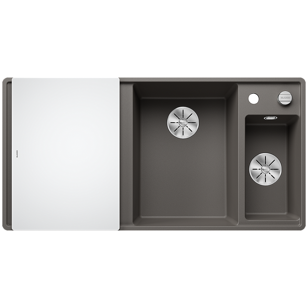 Silgranitinė plautuvė BLANCO AXIA III 6 S-F RE SILG Pilka Z.GL InFino M.AF
