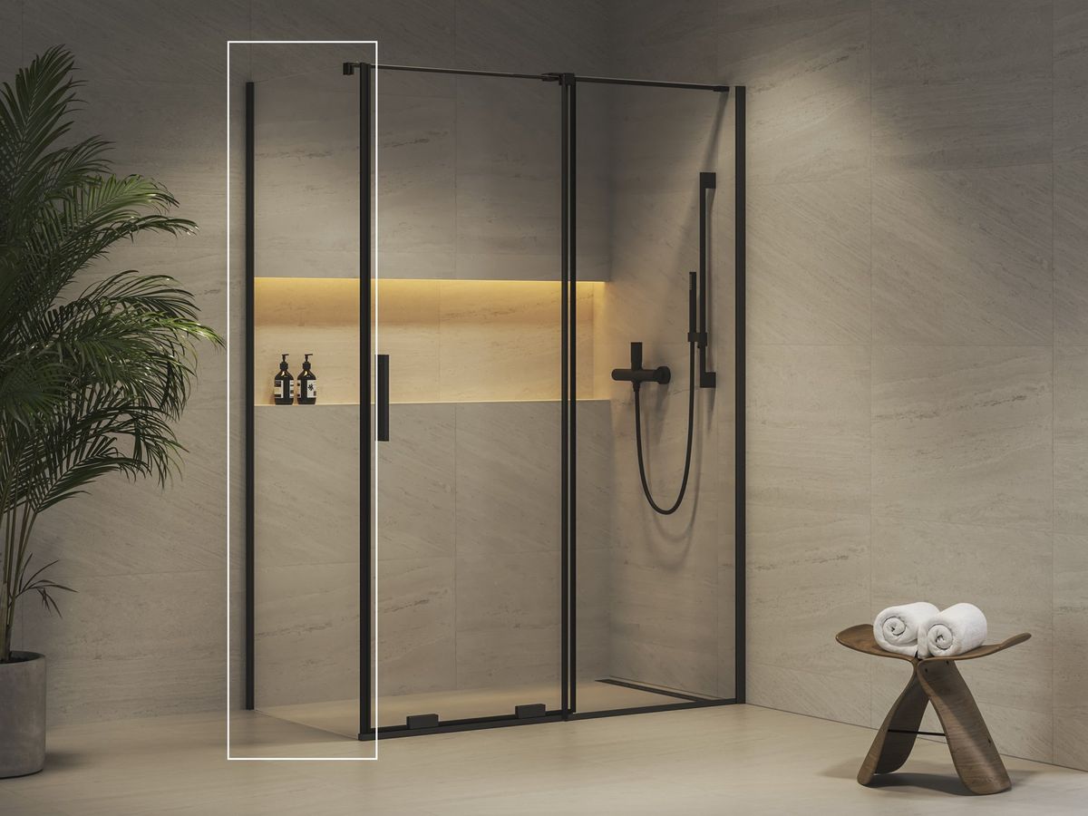 Dušo sienelė Ravak ROPS 80, juodas+stiklas Transparent, X90V40300Z1