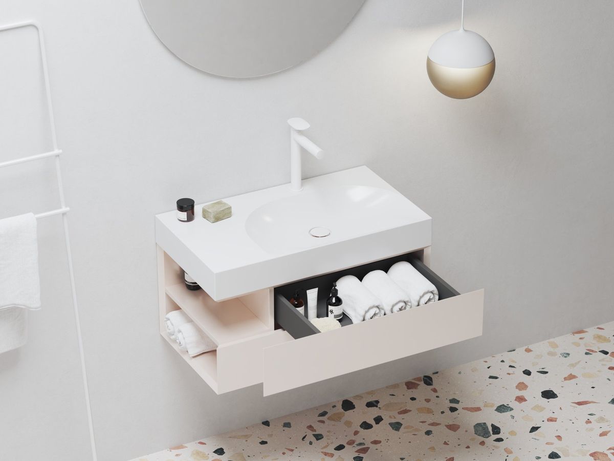 Spintelė po praustuvu Ravak SD Lite 80 K Alabaster Pink X000001878