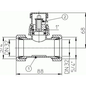 Alsuoklis 1'' su T'' jungtimi DN40x6/4'' HL902T/40