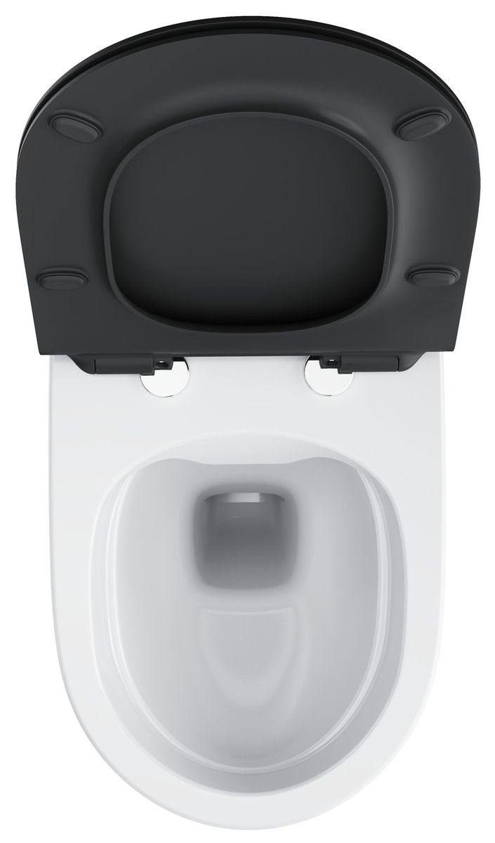 WC unitazo dangtis Ravak Vita, juodas, X01862