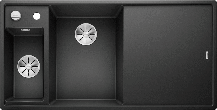 Silgranitinė plautuvė BLANCO AXIA III 6 S LI SILG PDUR Antracitas Z.GL InFino M.AF