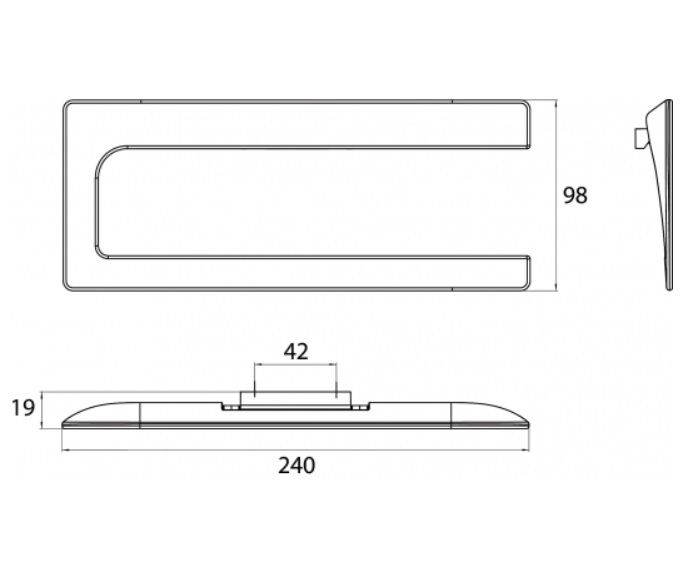 Rankšluoščių laikiklis Emco Art 24 cm, chromas, 165500101