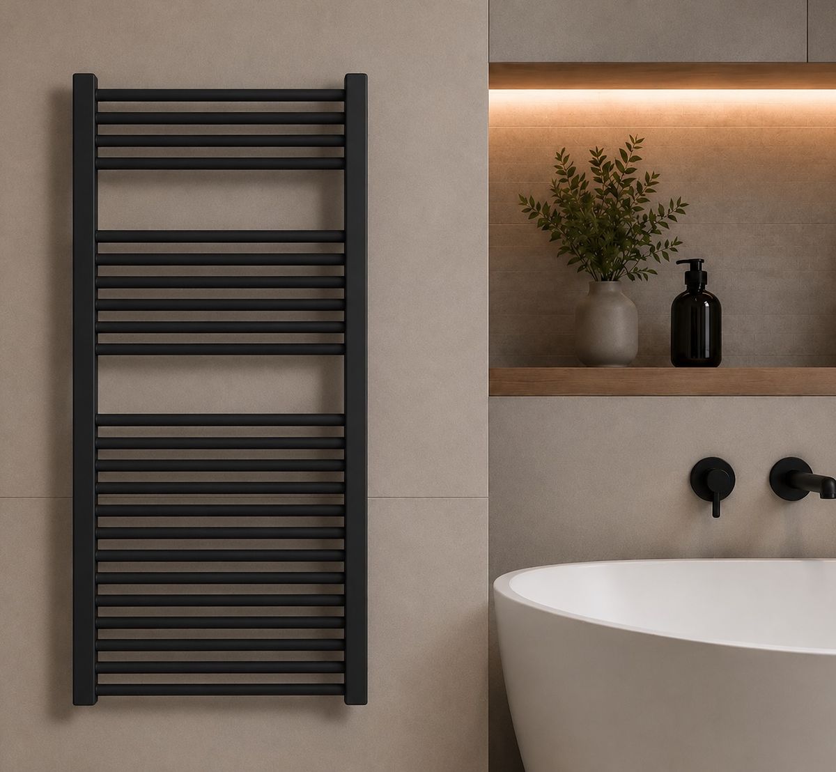 Rankšluosčių džiovintuvas Očenašek BND 60x113 cm, juodas, BND6001130BL Rankšluosčių džiovintuvas Očenašek BND 60x113 cm, juodas, BND6001130BL