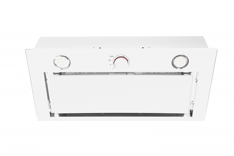 Įmontuojamas 60 cm. pločio gartraukis Schlosser SBG60WH GLASS, baltas