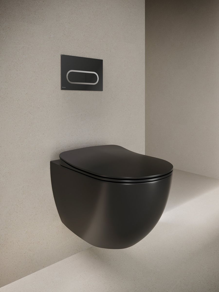 WC Valdymo mygtukas Ravak Chrome , juodas X01797