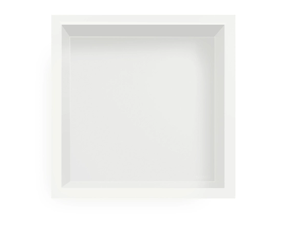 Įleidžiama sieninė lentyna Balneo Wall Box ONE su rėmeliu, baltos sp., 30x30x10 cm, OB-WH2/10