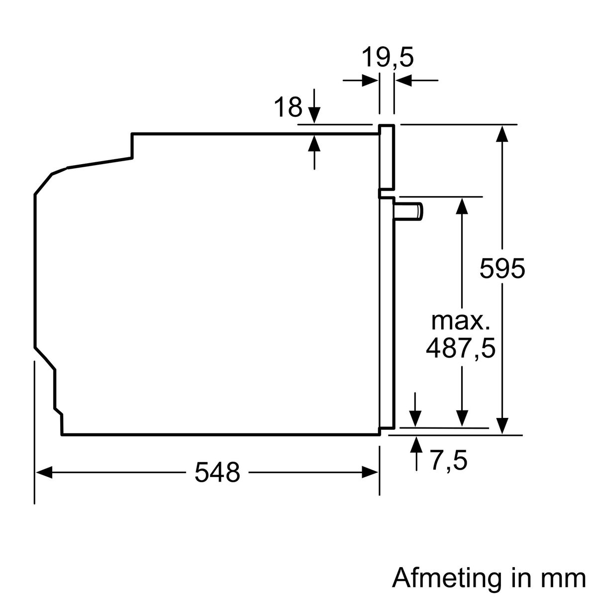 Įmontuojama orkaitė Siemens iQ700, HB774GLB1, 71 l
