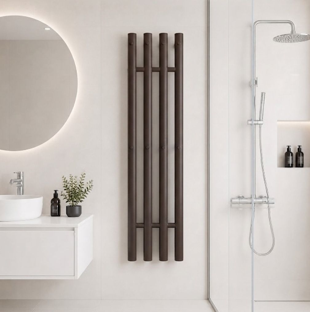 Rankšluosčių džiovintuvas Očenašek 4TT 31x130 cm, 8 kabliukai, RAL8017 šokolado ruda Rankšluosčių džiovintuvas Očenašek 4TT 31x130 cm, 8 kabliukai, RAL8017 šokolado ruda