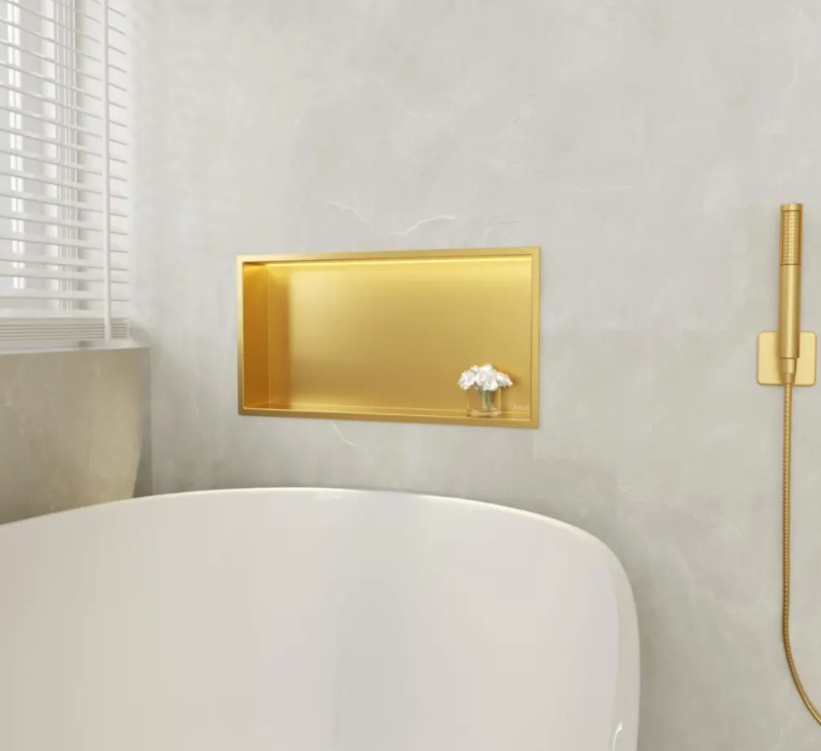 Įleidžiama sieninė lentyna Balneo Wall Box LED aukso sp., 60x30x10 cm, B0101030109-2 Įleidžiama sieninė lentyna Balneo Wall Box LED aukso sp., 60x30x10 cm, B0101030109-2