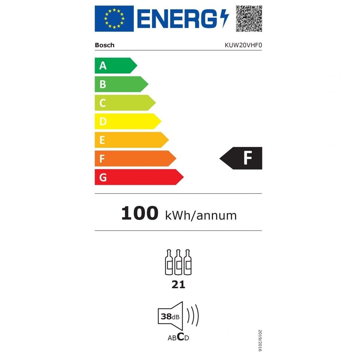 Vyno šaldytuvas Bosch KUW20VHF0 Vyno šaldytuvas Bosch KUW20VHF0