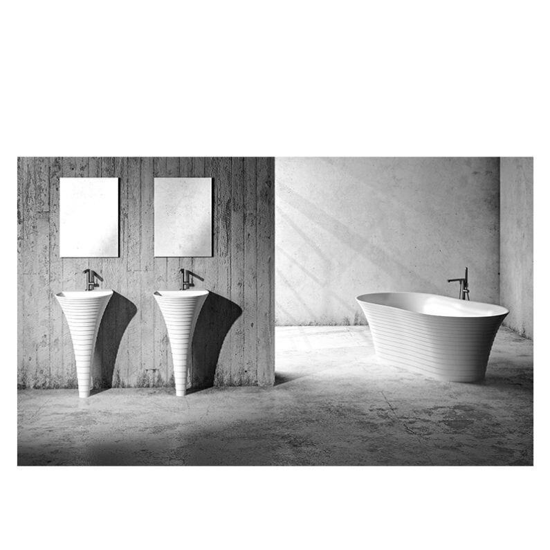 Lieto akmens vonia Bathesa Lora 153x88 cm