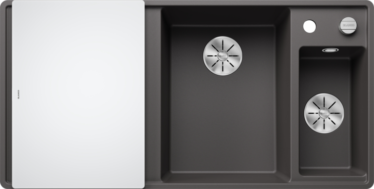 Silgranitinė plautuvė BLANCO AXIA III 6 S-F RE SILG PDUR Pilka Z.GL InFino M.AF