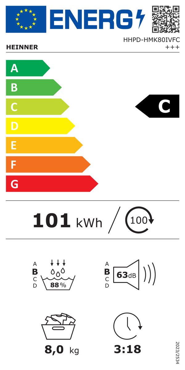 Džiovyklė HHPD-HMK80IVFC+++ HEINNER Džiovyklė HHPD-HMK80IVFC+++ HEINNER
