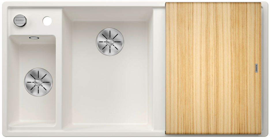 Silgranitinė plautuvė BLANCO AXIA III 6 S LI SILG PDUR Balta Z.ES InFino M.AF