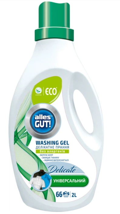Eco švelnus skalbimo gelis, universalus AllesGUT, 2L, 0448