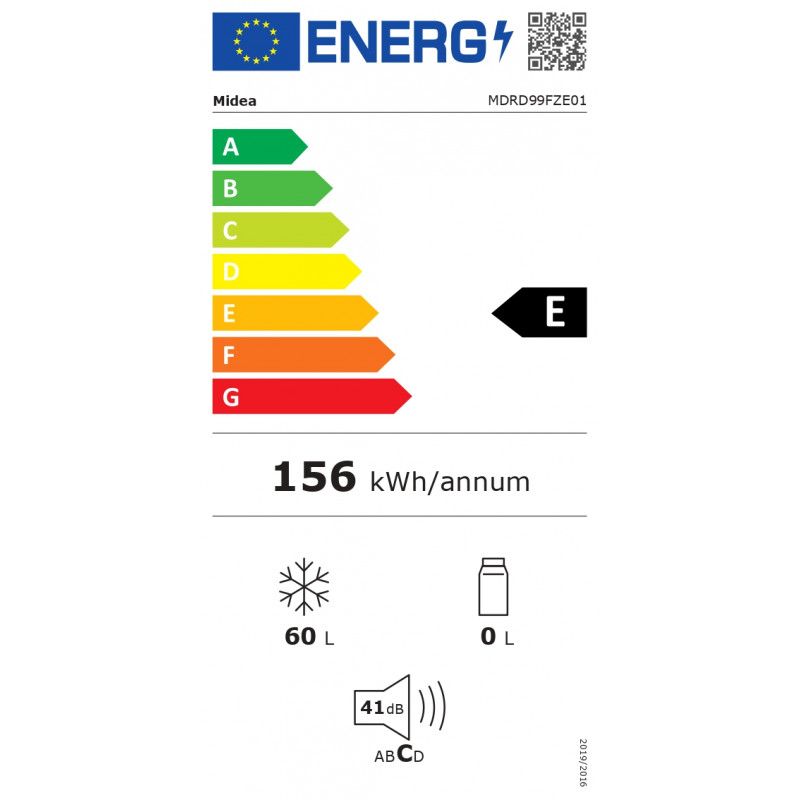 Šaldiklis MIDEA MDRD99FZE01 Baltas