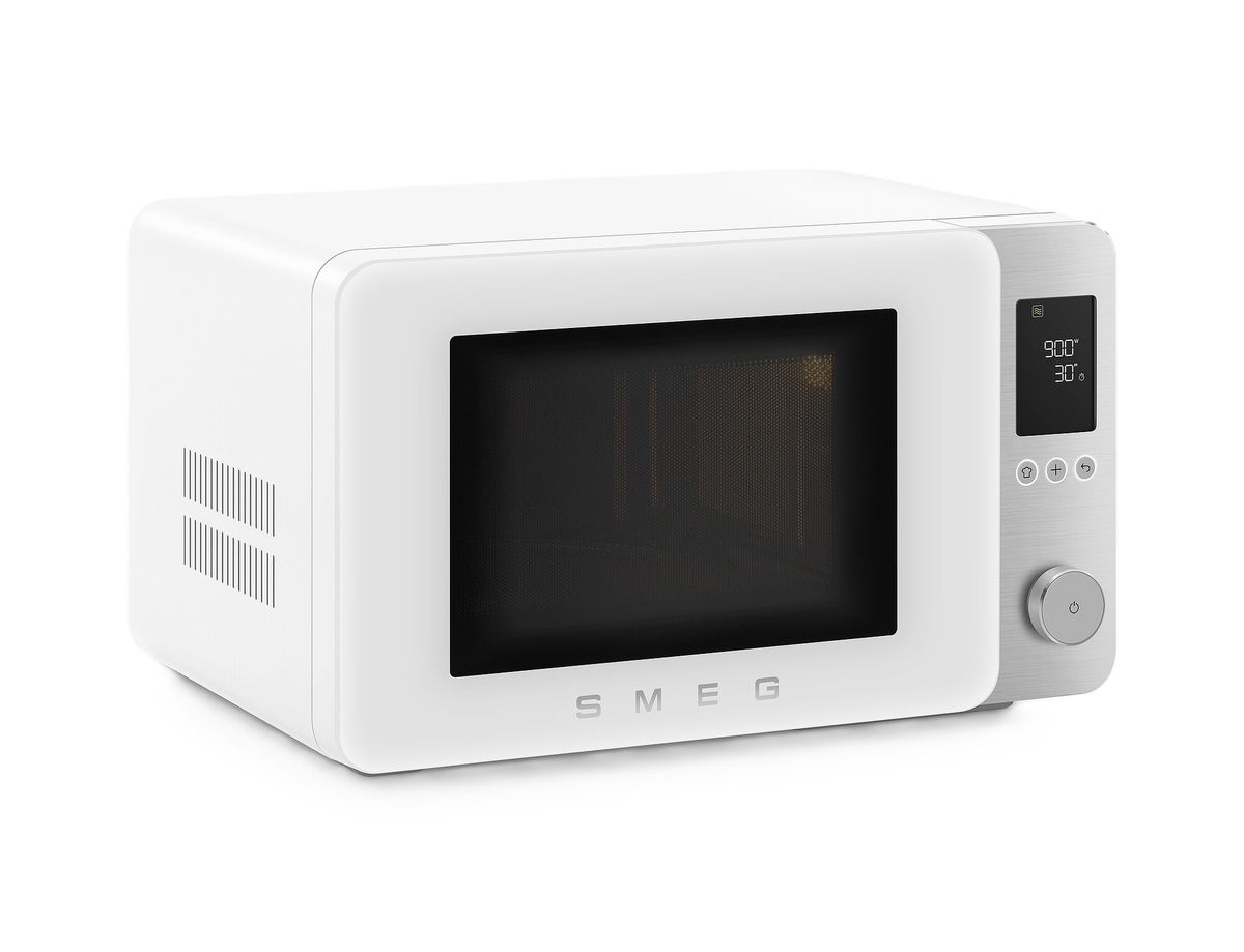 SMEG mikrobangų krosnelė, MOC02WHMEU, su grilium, karštu oru ir Air fry funkcija