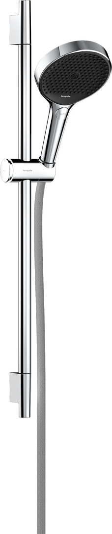 Dušo kompletas Hansgrohe: rankinis dušas Rainfinity 130 mm skersmens, laikiklis 65 cm, dušo žarnelė Designflex textile, chromas, 28745000 Dušo kompletas Hansgrohe: rankinis dušas Rainfinity 130 mm skersmens, laikiklis 65 cm, dušo žarnelė Designflex textile, chromas, 28745000