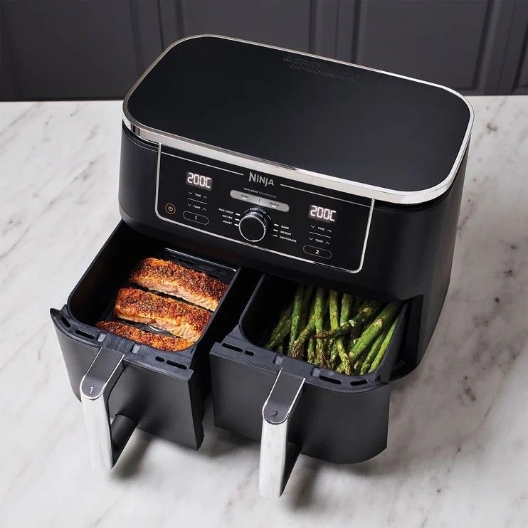 Karšto oro gruzdintuvė Ninja AF400EU Foodi MAX Dual Zone 2470W,9.5L Karšto oro gruzdintuvė Ninja AF400EU Foodi MAX Dual Zone 2470W,9.5L
