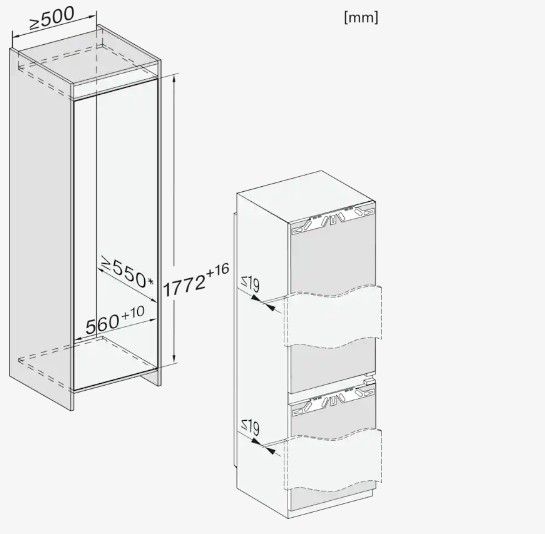 Įmontuojamas šaldytuvas Miele KFN 7795 C, 12445210 Įmontuojamas šaldytuvas Miele KFN 7795 C, 12445210