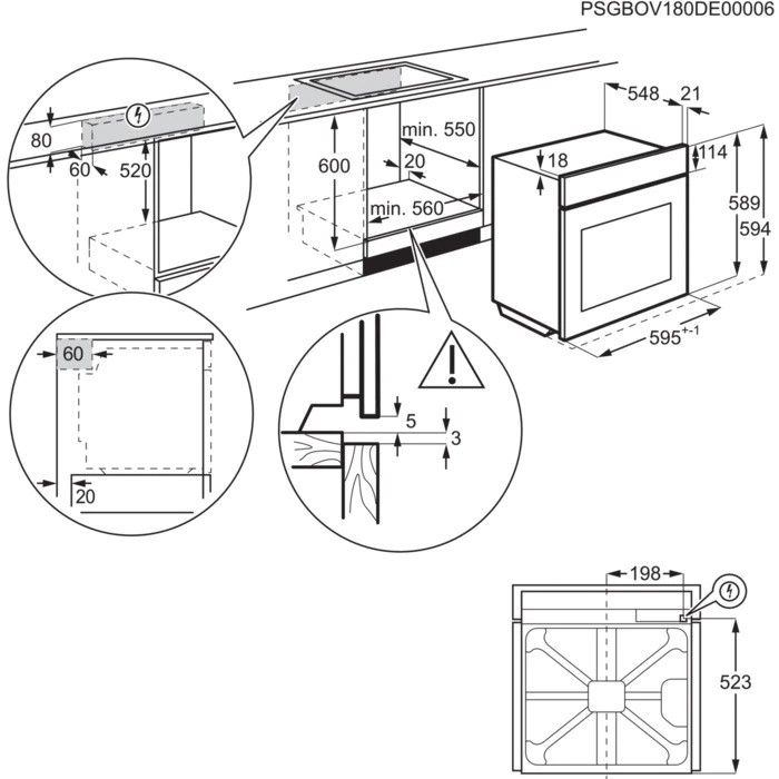 Įmontuojama garinė orkaitė Electrolux EOD3H70X