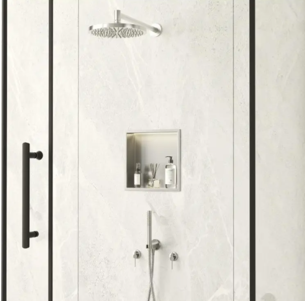 Įleidžiama sieninė lentyna Balneo Wall Box LED nerūdijančiojo plieno sp., 30x30x10 cm, B0101010109-1 Įleidžiama sieninė lentyna Balneo Wall Box LED nerūdijančiojo plieno sp., 30x30x10 cm, B0101010109-1