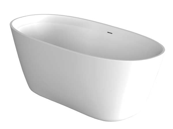 Akmens masės vonia Balteco Nido 169x79 balta poliruota