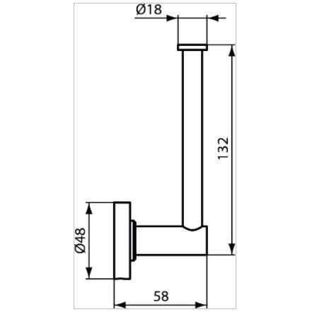 Tualetinio popieriaus laikiklis Ideal Standard IOM, matinis juodas A9132XG