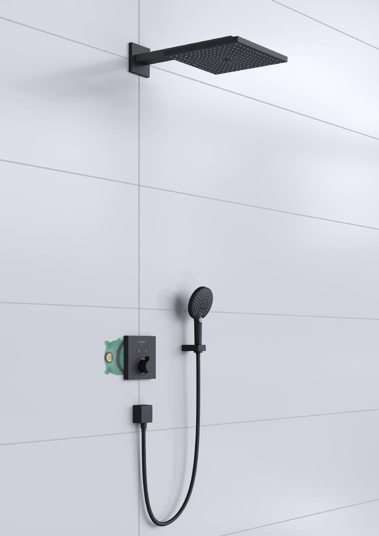 Potinkinis dušo komplektas Hansgrohe Raindance E, mat. juoda 27951000