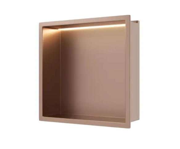Įleidžiama sieninė lentyna Balneo Wall Box LED vario sp., 30x30x10 cm, B0101040109-1