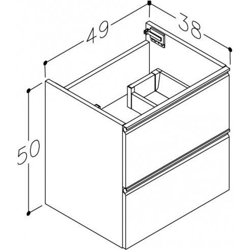 Apatinė spintelė Kame Match, ruda BU/5-2DR/D15-MT