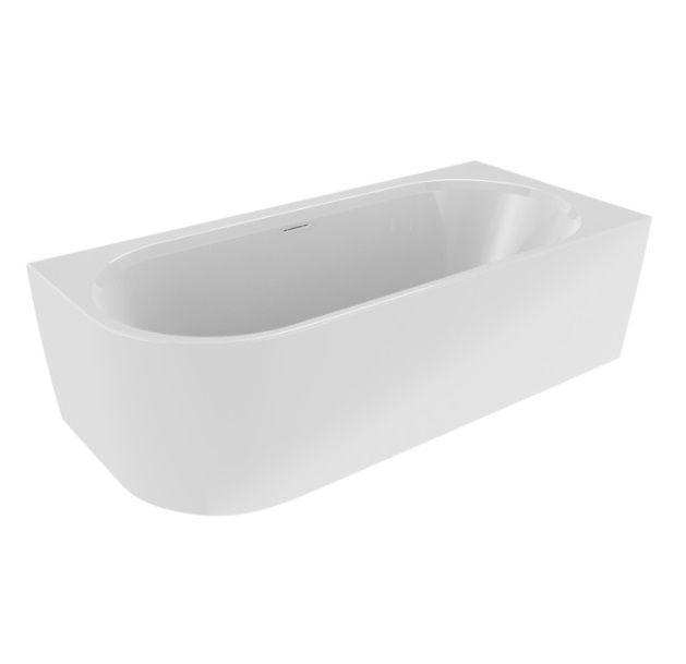 Laisvai statoma vonia Riho Desire Corner 170x77 cm, su LED apšvietimu, balta, kairė, B157002005