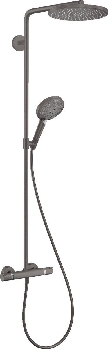 Dušo sistema Hansgrohe RAINDANCE SELECT S 240 su termostatu, Brushed Black Chrome, 27633340