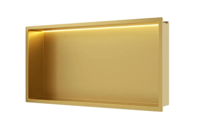 Įleidžiama sieninė lentyna Balneo Wall Box LED aukso sp., 60x30x10 cm, B0101030109-2 Įleidžiama sieninė lentyna Balneo Wall Box LED aukso sp., 60x30x10 cm, B0101030109-2