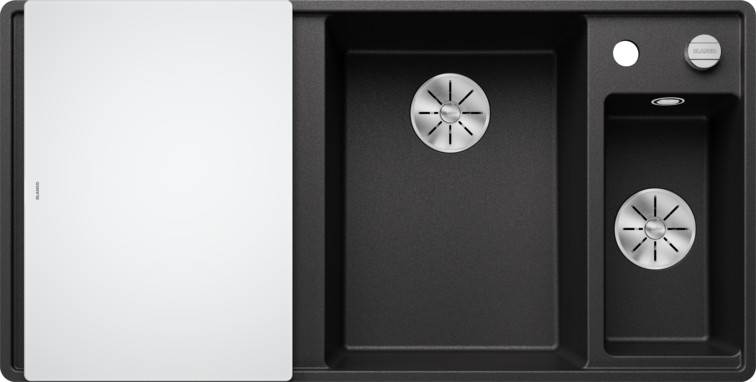 Silgranitinė plautuvė BLANCO AXIA III 6 S-F RE SILG PDUR Antracitas Z.GL InFino M.AF
