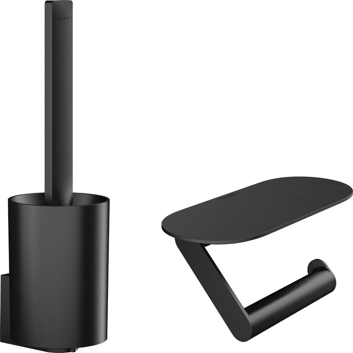 WC šepetys ir popieriaus laikiklis WallStoris juodas matinis 27969670 WC šepetys ir popieriaus laikiklis WallStoris juodas matinis 27969670