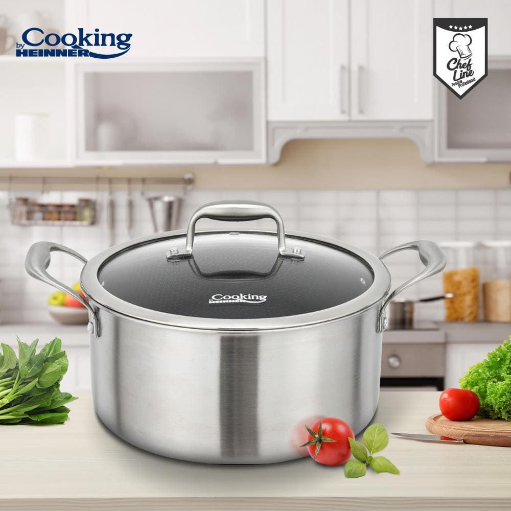 Puodas nerūdijančio plieno su keramikos danga 7L 28x13cm HR-MRK-28 HEINNER