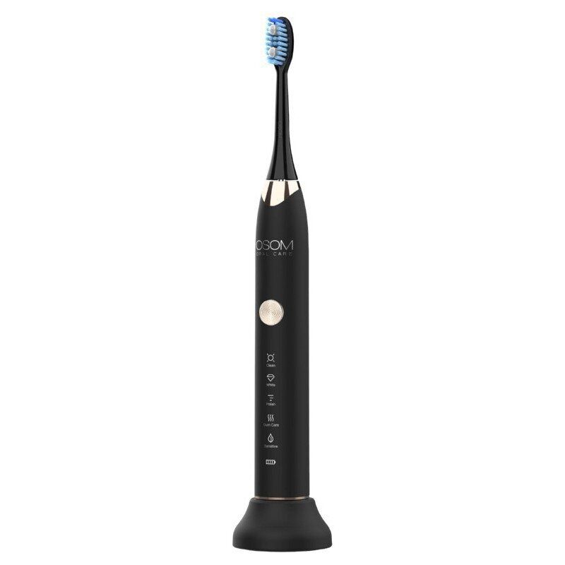 Elektrinis dantų šepetėlis OSOM Oral Care Sonic Toothbrush Black juodas