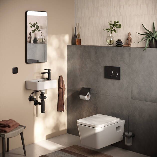 Sifonas HANSGROHE Flowstar S, matinė juoda, 52105670 Sifonas HANSGROHE Flowstar S, matinė juoda, 52105670