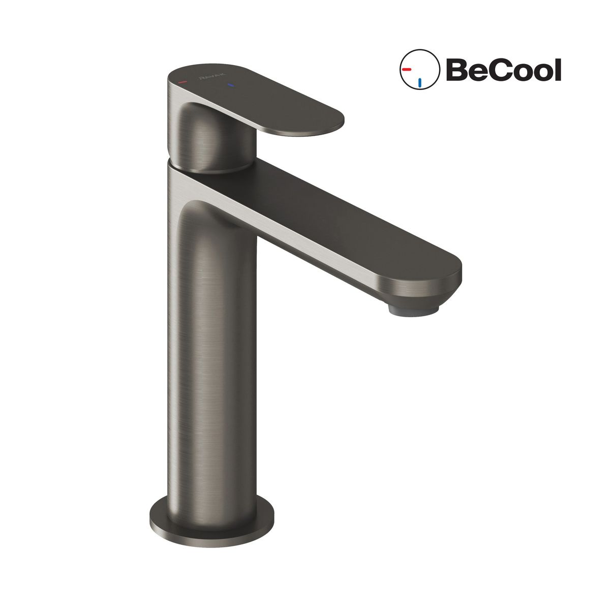 Praustuvo maišytuvas Ravak Eleganta BeCool 170 mm be dugno vožtuvo, Graphite Brushed X070412