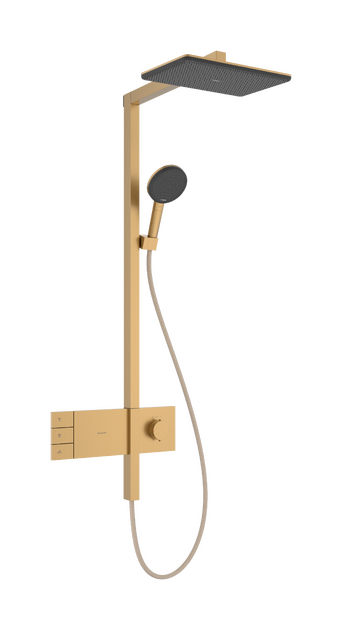 Dušo sistema HANSGROHE Raindance Alive Q su termostatu šlifuotos bronzos, 24591140
