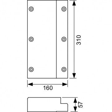 TECEprofi medinių plokščių komplektas porankiams tvirtinti, 9042008